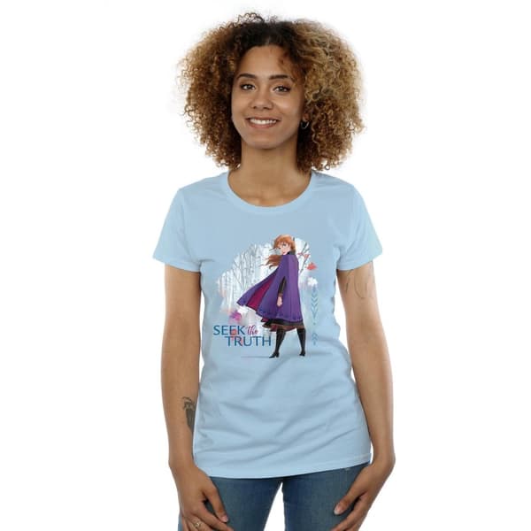 Disney Womens/Ladies Frozen 2 Anna Seek The Truth Cotton T-Shirt