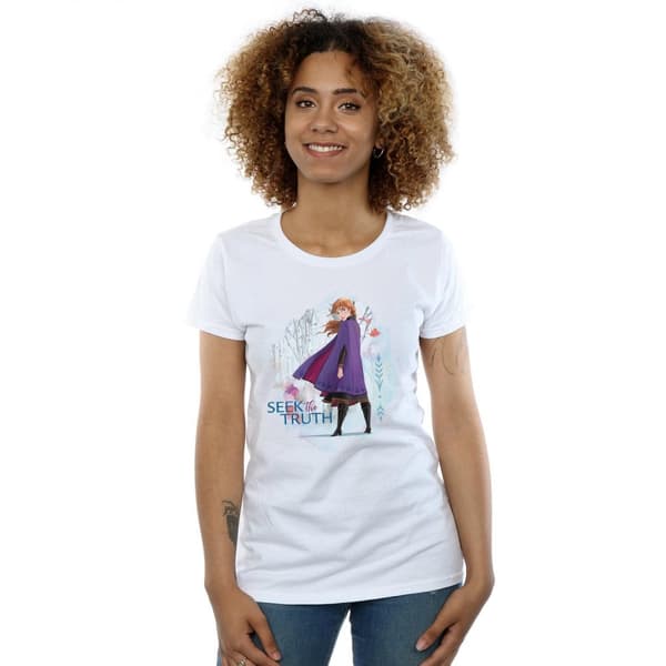 Disney Womens/Ladies Frozen 2 Anna Seek The Truth Cotton T-Shirt