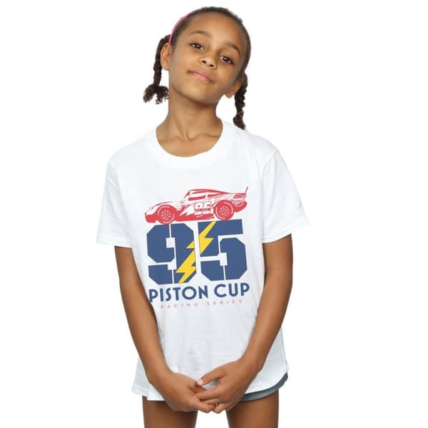 Disney Cars Piston Cup 95 T-shirt i bomull för flickor