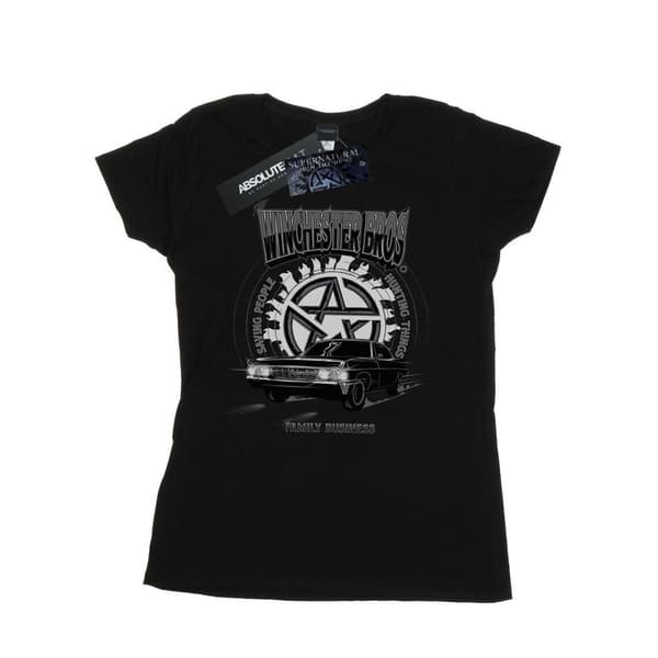 Supernatural Dam/dam Winchester Bros Boyfriend T-shirt i bomull