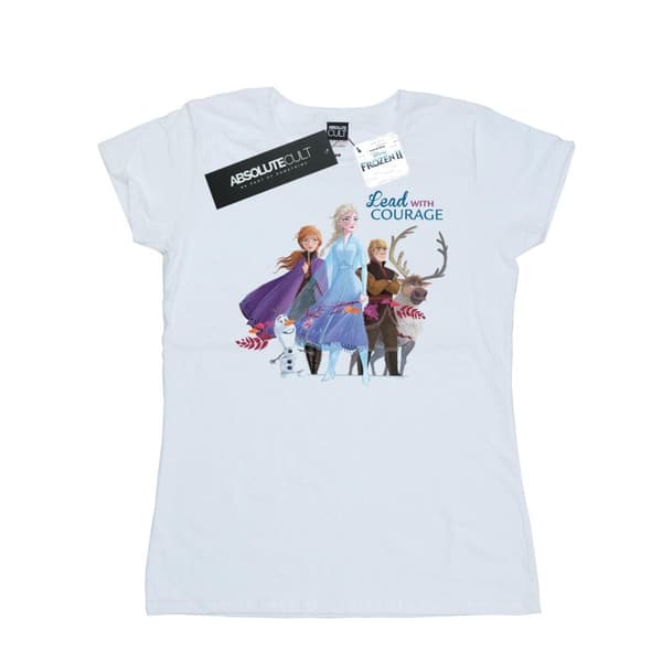 Disney Frozen 2 Lead With Courage - bomulls-T-shirt för kvinnor/damer