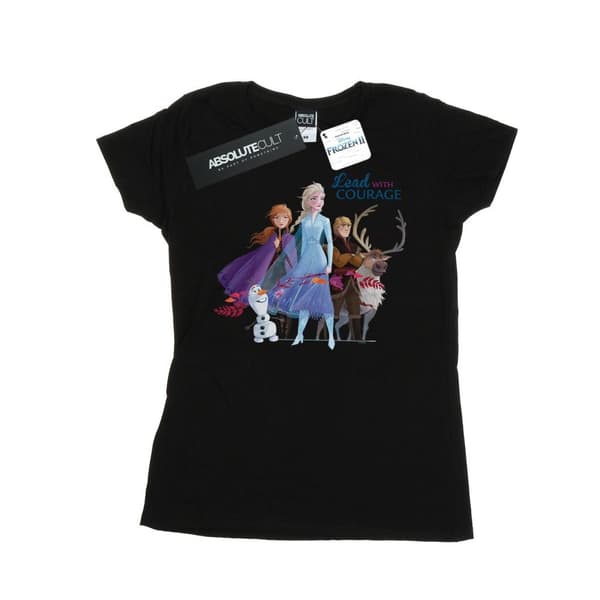 Disney Frozen 2 Lead With Courage - bomulls-T-shirt för kvinnor/damer