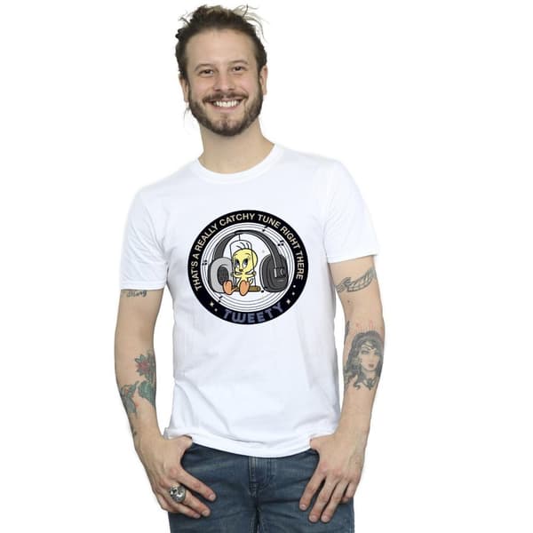 Looney Tunes Mens Tweety Catchy Tune T-Shirt