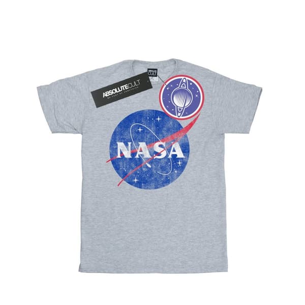 NASA Boys Classic Insignia Logo Distressed T-Shirt