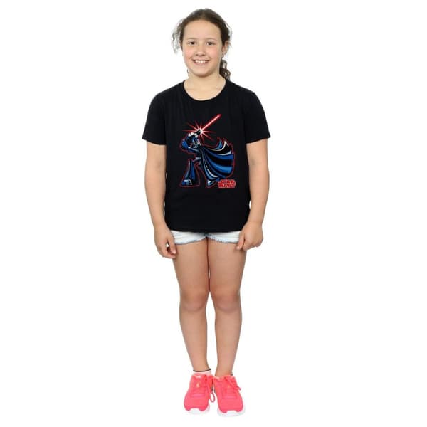 Star Wars T-shirt i bomull med Darth Vader-karaktär för flickor