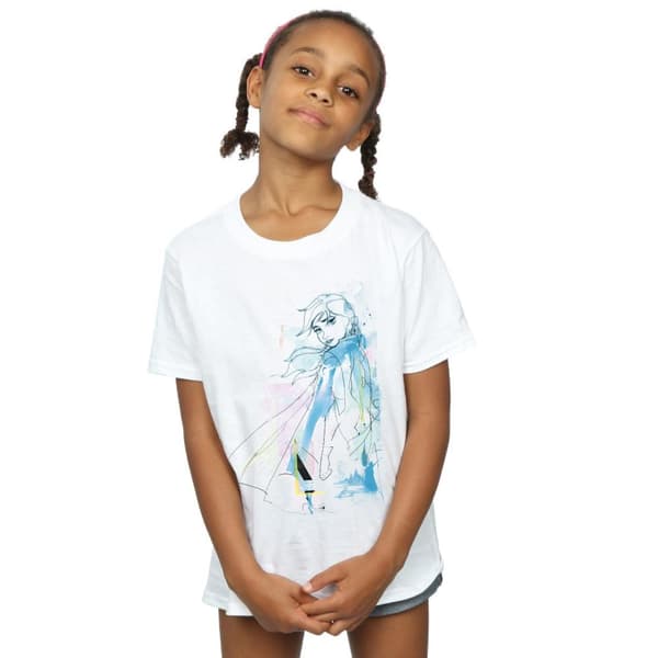 Disney Frozen 2 Anna akvarellskiss T-shirt i bomull för flickor