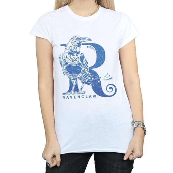 Harry Potter Womens/Ladies Ravenclaw Glitter Cotton T-Shirt