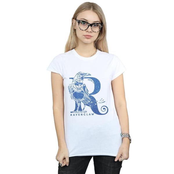 Harry Potter Womens/Ladies Ravenclaw Glitter Cotton T-Shirt