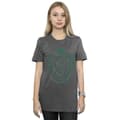 Miniatyrbilde 2 av 3: Harry Potter Womens/Ladies Slytherin Serpent Crest Cotton Boyfriend T-Shirt