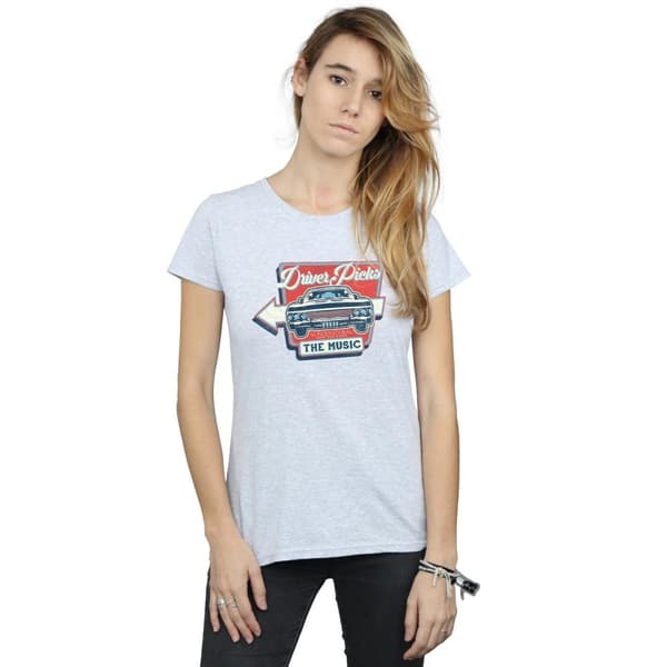 Supernatural Womens/Ladies Driver Picks The Music Cotton T-Shirt