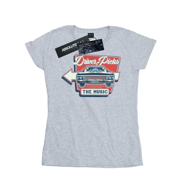 Supernatural Womens/Ladies Driver Picks The Music Cotton T-Shirt