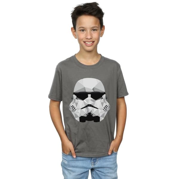 Star Wars Boys Stormtrooper Geometric Helmet T-Shirt