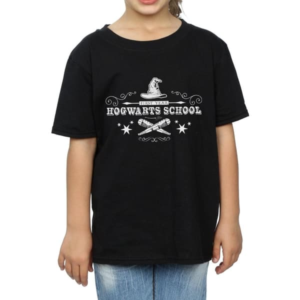 Harry Potter Girls Hogwarts First Year Cotton T-Shirt
