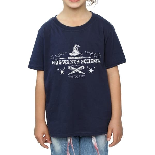 Harry Potter T-shirt i bomull för flickor - Hogwarts första året