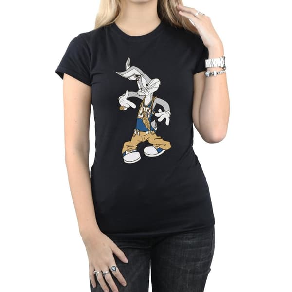 Looney Tunes Womens/Ladies Bugs Bunny Rapper Cotton T-Shirt