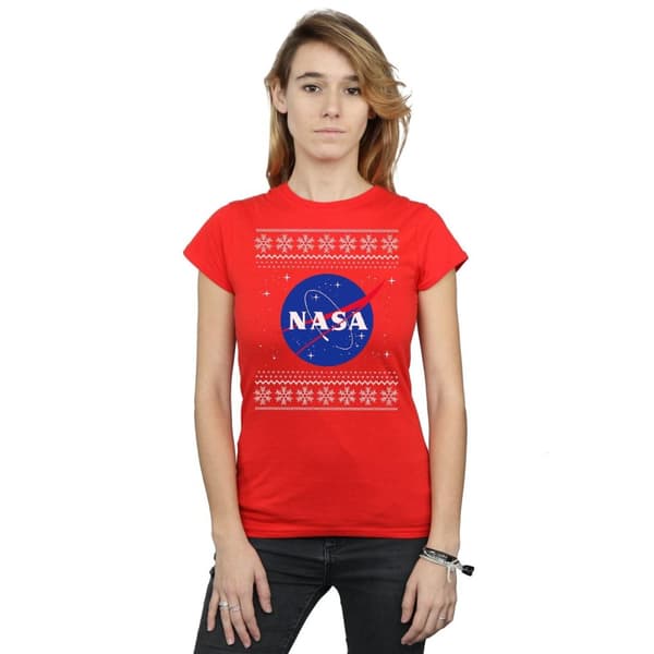 NASA Womens/Ladies Classic Fair Isle Cotton T-Shirt