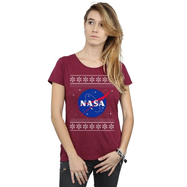 NASA Womens/Ladies Classic Fair Isle Cotton T-Shirt