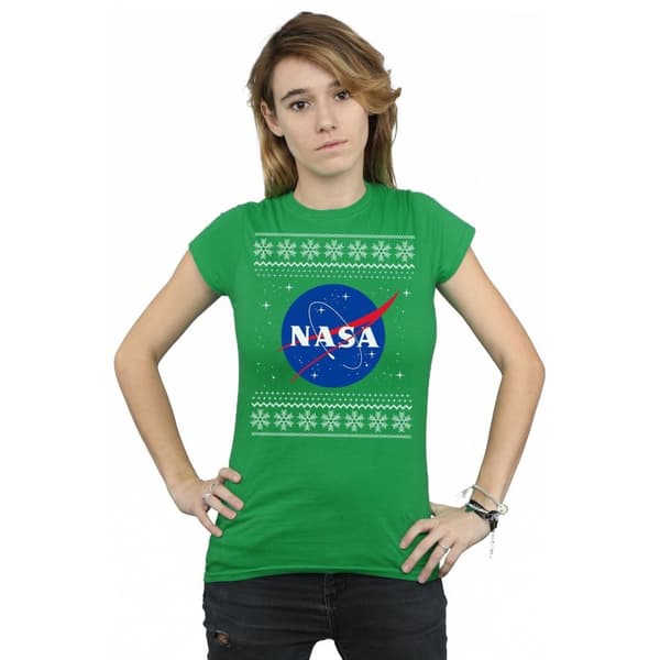 NASA Womens/Ladies Classic Fair Isle Cotton T-Shirt