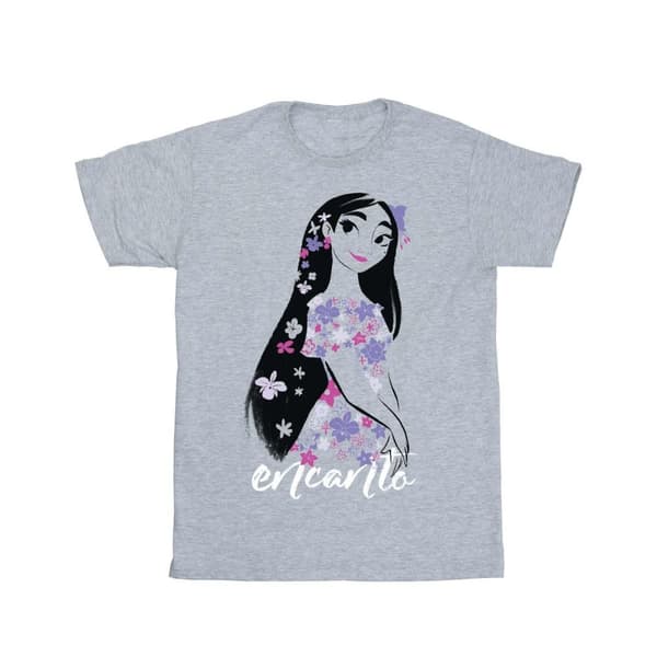 Disney Encanto Isabela - T-shirt i bomull för flickor Sports Grey 3-4 Years
