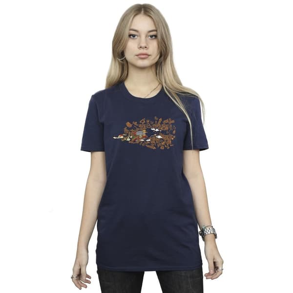 Looney Tunes Womens/Ladies ACME Doodles Wile E Coyote Cotton Boyfriend T-Shirt