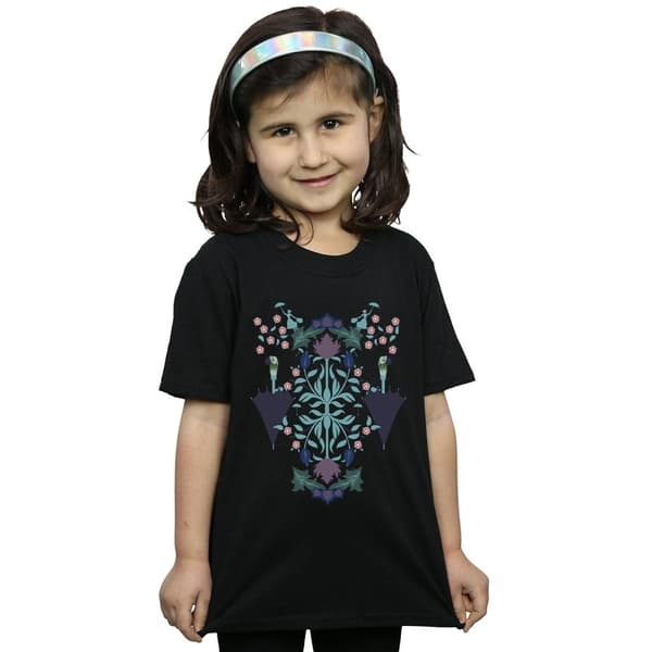 Disney Mary Poppins - T-shirt i bomull med blommigt collage för flickor