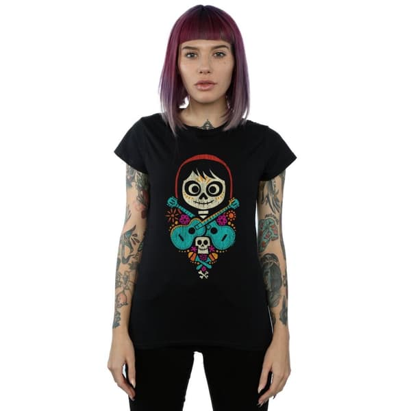 Disney Bomulls-T-shirt med korsade gitarrer från Coco Miguel - dam/dam