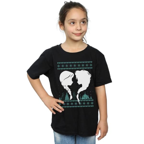 Disney Frozen Christmas Sisters T-shirt i bomull för flickor