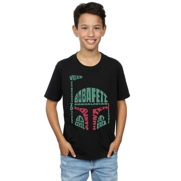 Star Wars Pojkar - Boba Fett T-shirt med texthuvud