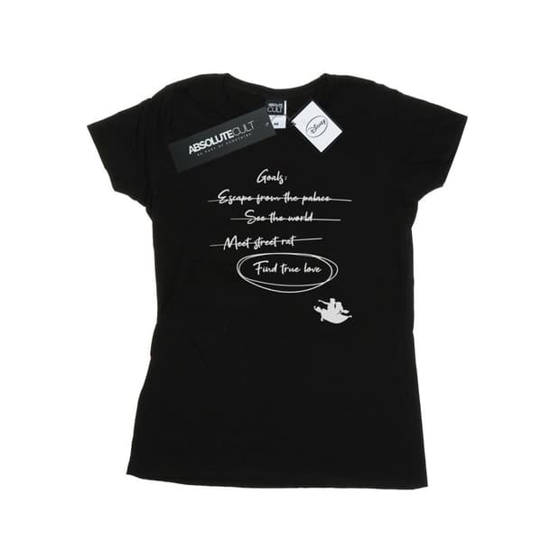 Disney Womens/Ladies Aladdin Jasmine Goals Cotton T-Shirt