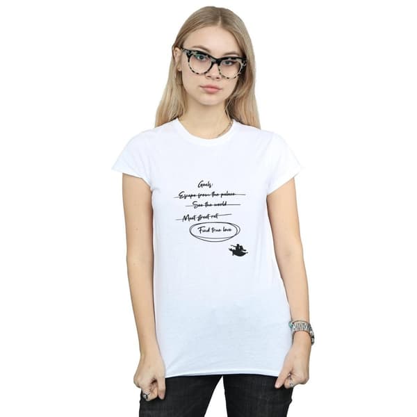 Disney Womens/Ladies Aladdin Jasmine Goals Cotton T-Shirt