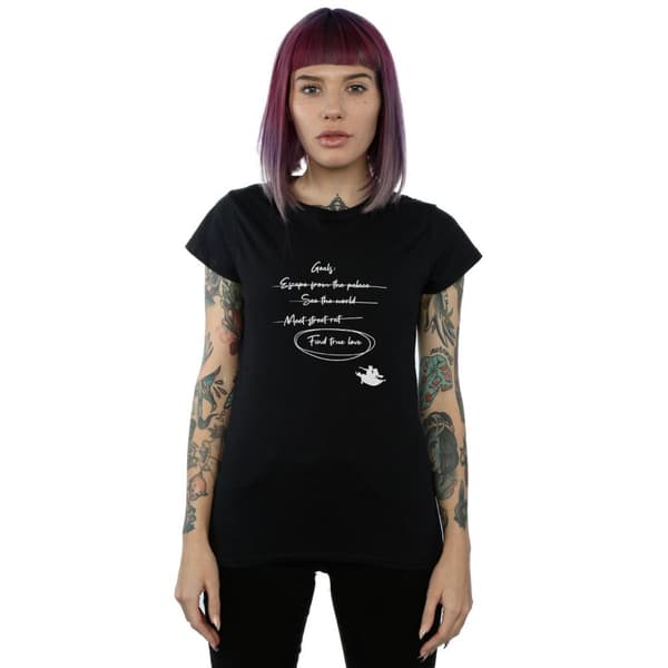 Disney Womens/Ladies Aladdin Jasmine Goals Cotton T-Shirt