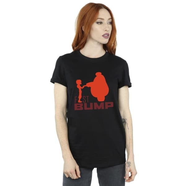 Disney Dam/kvinnor Big Hero 6 Baymax Fist Bump Cutout Bomull Boyfriend T-shirt