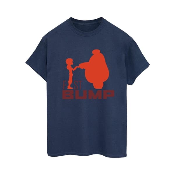 Disney Dam/kvinnor Big Hero 6 Baymax Fist Bump Cutout Bomull Boyfriend T-shirt