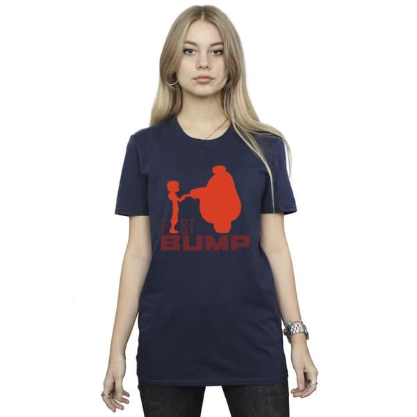 Disney Dam/kvinnor Big Hero 6 Baymax Fist Bump Cutout Bomull Boyfriend T-shirt