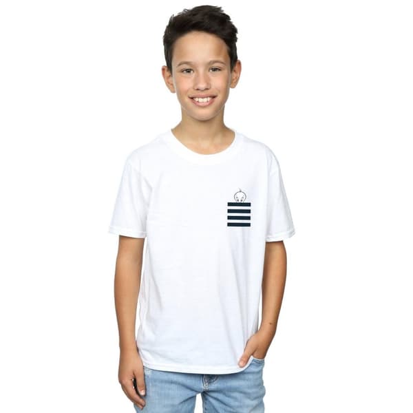 Looney Tunes Boys Tweety Pie Striped Faux Pocket T-Shirt