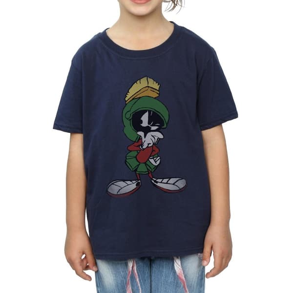 Looney Tunes Girls Marvin The Martian Pose Cotton T-Shirt