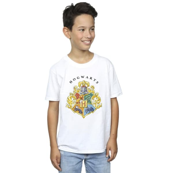 Harry Potter T-shirt med Hogwarts skolemblem för pojkar