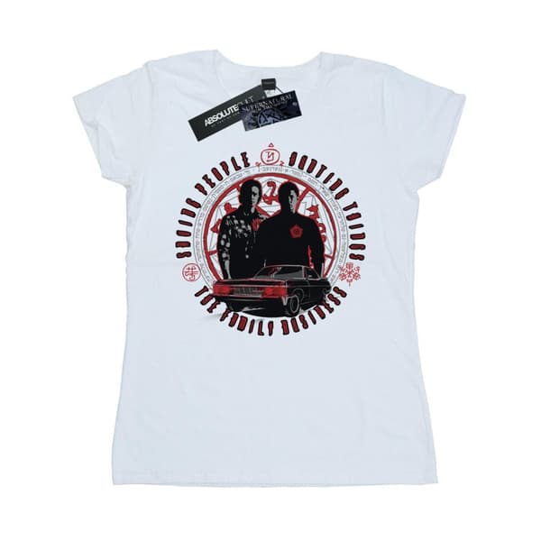 Supernatural Dam/kvinnor Family Business T-shirt i bomull