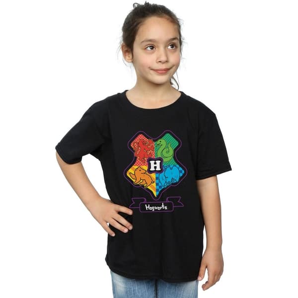 Harry Potter Girls Hogwarts Junior Crest Cotton T-Shirt