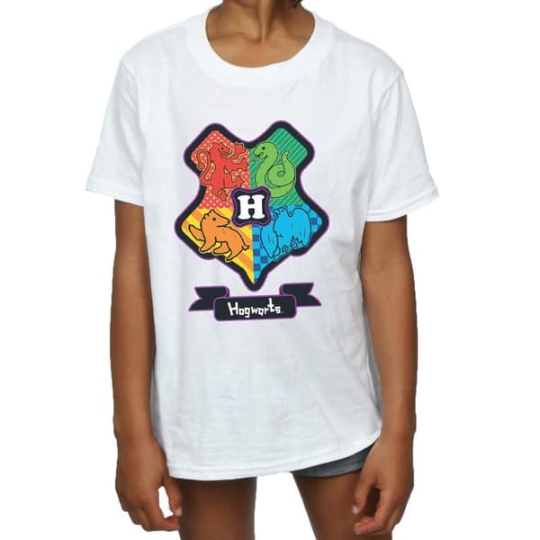 Harry Potter Girls Hogwarts Junior Crest Cotton T-Shirt