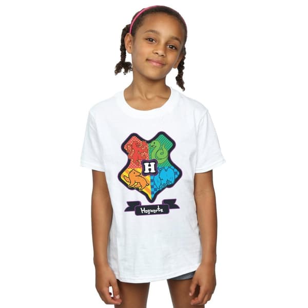 Harry Potter Girls Hogwarts Junior Crest Cotton T-Shirt