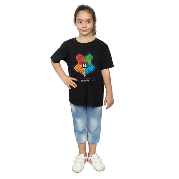 Harry Potter Girls Hogwarts Junior Crest Cotton T-Shirt
