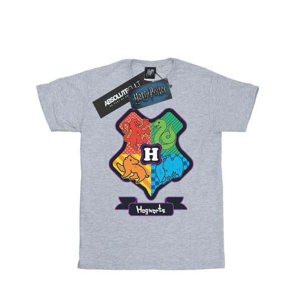 Harry Potter Girls Hogwarts Junior Crest Cotton T-Shirt