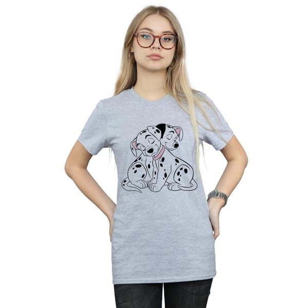 Disney Dam/Tjej 101 Dalmatians Puppy Love Boyfriend T-shirt i bomull