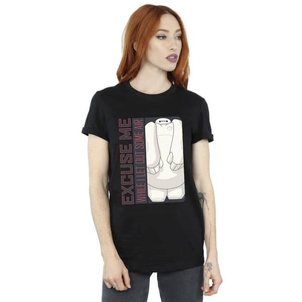 Disney Dam/kvinnor Big Hero 6 Baymax Excuse Me Some Air Boyfriend T-shirt i bomull