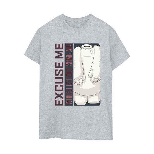 Disney Womens/Ladies Big Hero 6 Baymax Excuse Me Some Air Cotton Boyfriend T-Shirt