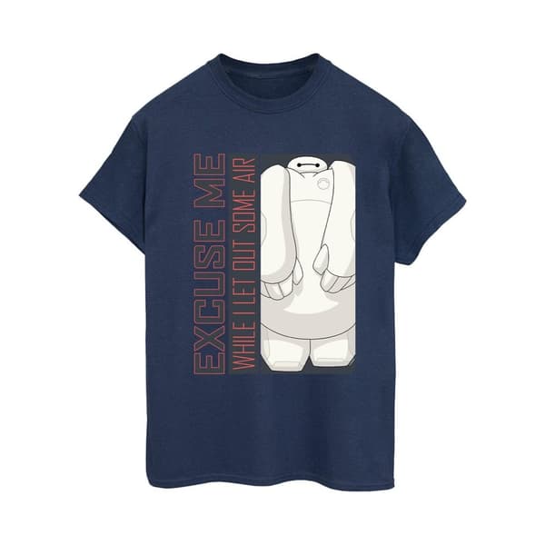 Disney Womens/Ladies Big Hero 6 Baymax Excuse Me Some Air Cotton Boyfriend T-Shirt