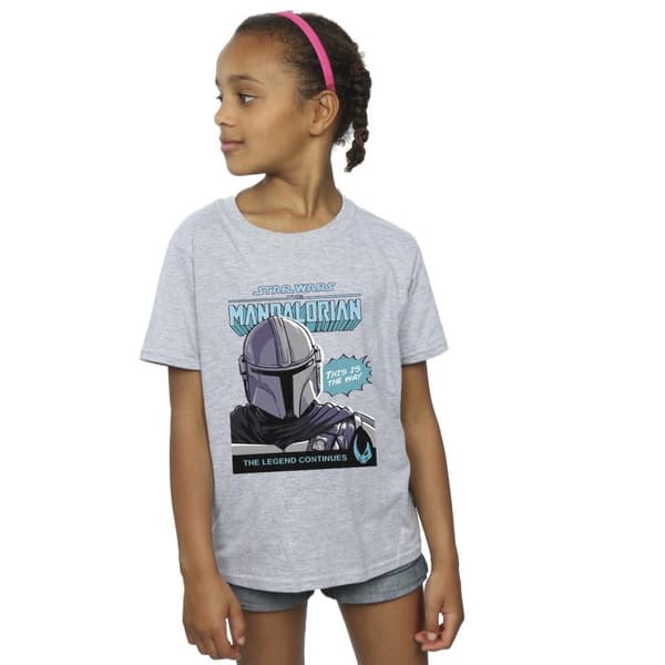 Star Wars The Mandalorian T-shirt i bomull för flickor - Mando Comic Cover