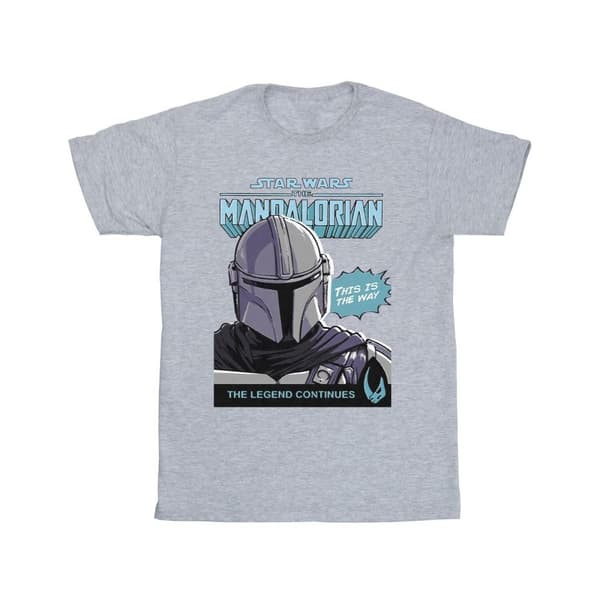 Star Wars The Mandalorian T-shirt i bomull för flickor - Mando Comic Cover