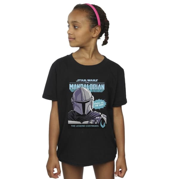Star Wars The Mandalorian T-shirt i bomull för flickor - Mando Comic Cover